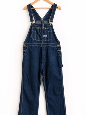 Vintage Big Smith USA Denim Overalls 42W Dark Wash Workwear